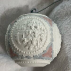 Elegant White and Pink Home Accent Ornament